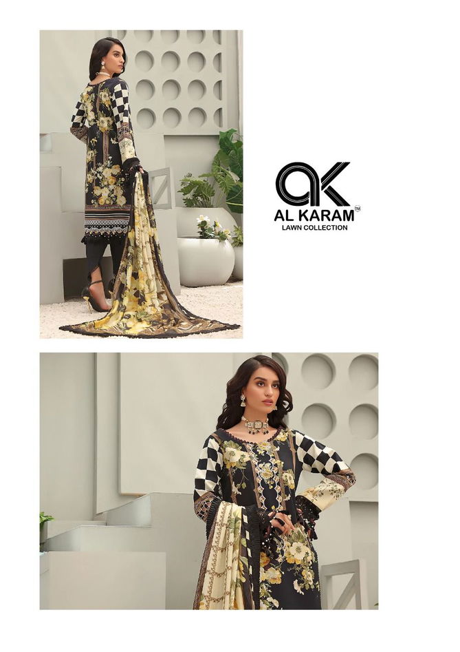 Al Karam Queens Court Fancy Wear Cambric Cotton Latest Dress Material Collection